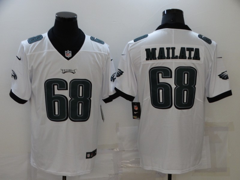 Men's Philadelphia Eagles Jordan Mailata #68 White Jersey